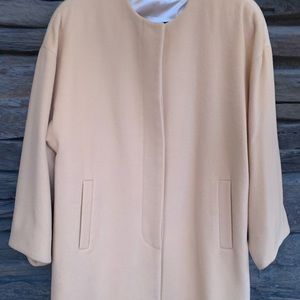 Barbara Bui Kabuki Swing Coat Blush Cream Large Like new